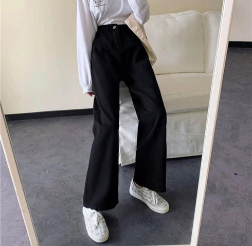 High Waist Wide Leg Denim